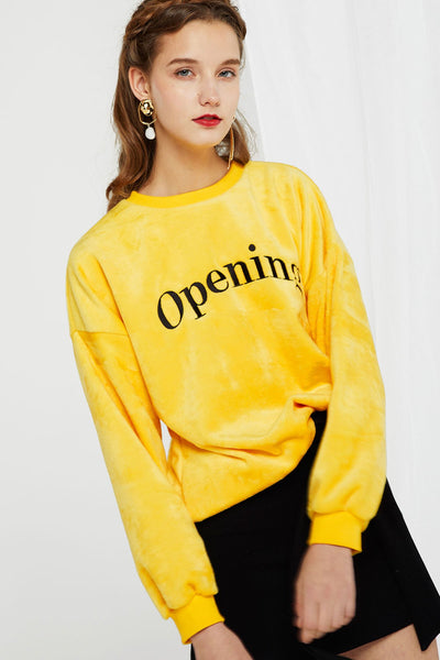 Florence Velvet Opening Sweatshirt