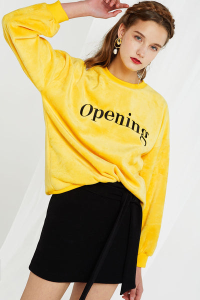 Florence Velvet Opening Sweatshirt