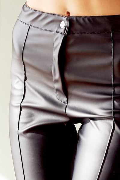 Mira Pintuck Pleather Pants