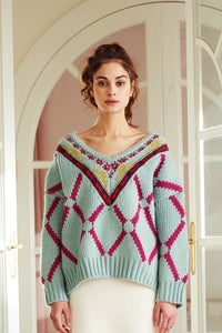 Madison Geometric Pattern Sweater