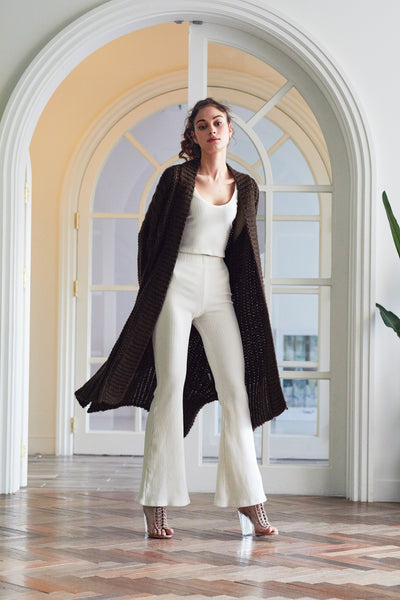 Elliot Ribbed Knit Maxi Long Cardigan