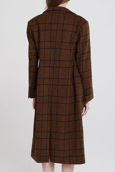 Peggy Double Breasted Plaid Coat-2 Colors