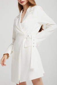 Zoey Belted Long Blazer