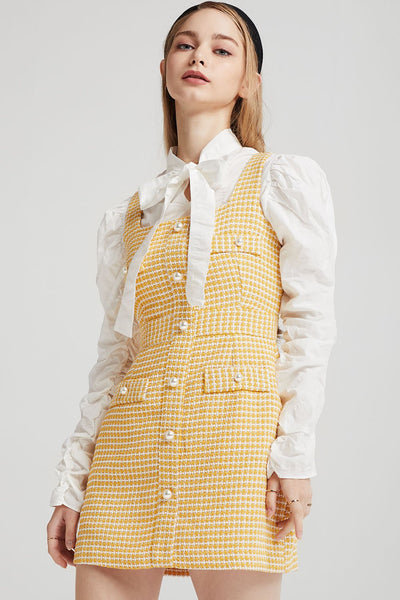 Claire Tweed Pinafore Dress