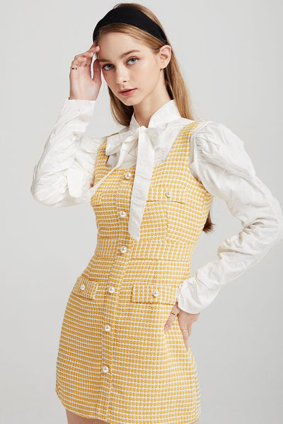 Claire Tweed Pinafore Dress