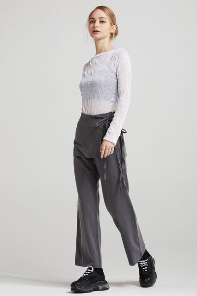 Vivian Boat-Neck Crinkle Top