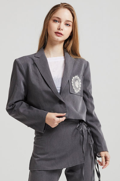 Madison Cropped Jacket w/Crest