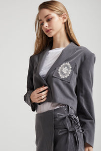 Madison Cropped Jacket w/Crest