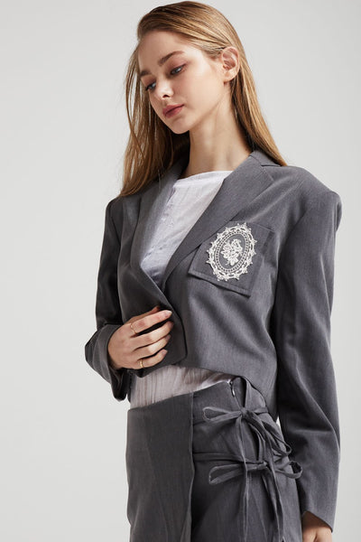 Madison Cropped Jacket w/Crest