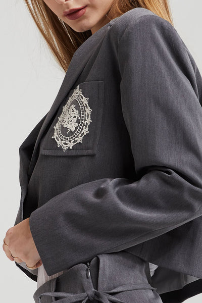 Madison Cropped Jacket w/Crest