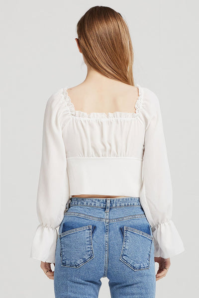 Rowan Ruffle Neck Crop Blouse