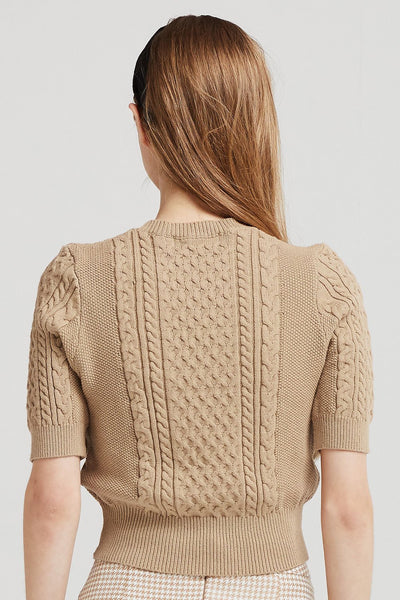 Maria Cable-Knit Crop Top