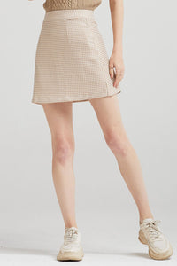 Lilah Houndstooth Mini Skirt