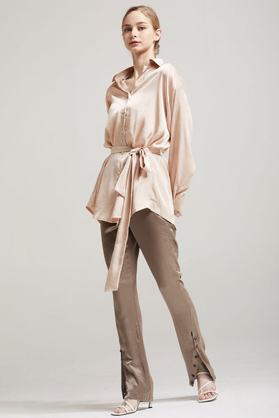 Bailey Satin Shirt Dress