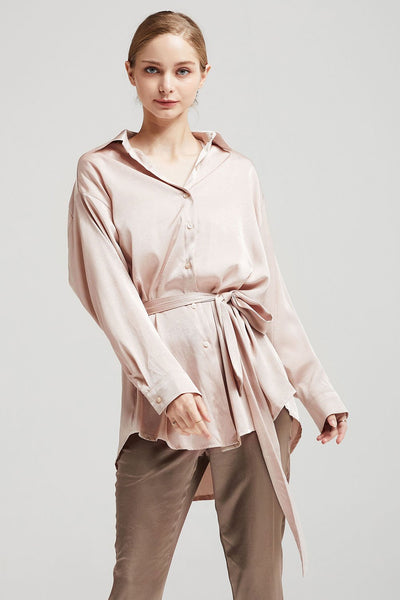 Bailey Satin Shirt Dress