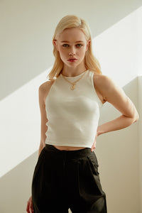 Mercy Ribbed Crop Tank Top