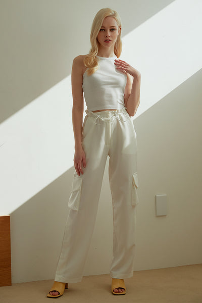 Tenley Button Slit Cargo Pants