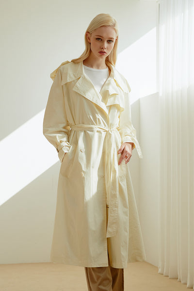 Joyce Flared Long Trench Coat