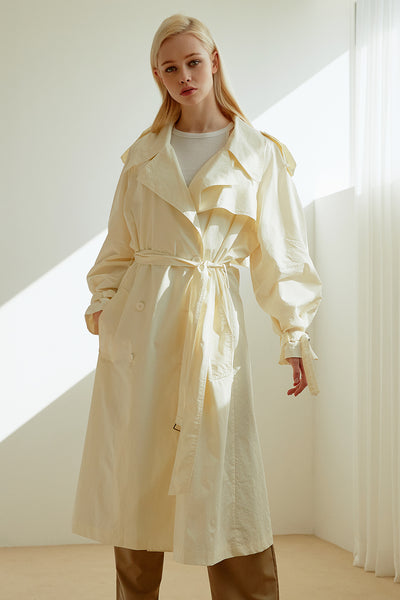 Joyce Flared Long Trench Coat