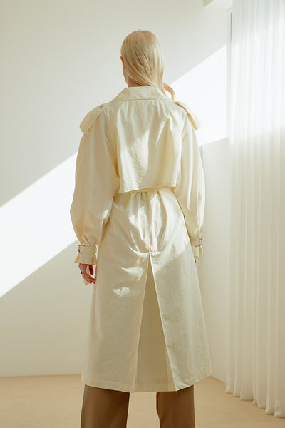 Joyce Flared Long Trench Coat