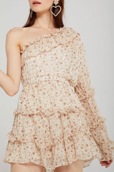 Leah Floral One Shoulder Dress