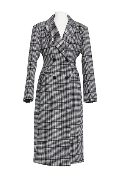 Peggy Double Breasted Plaid Coat-2 Colors