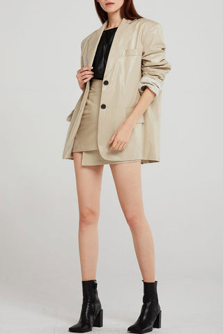 Sadie Shine Coated Oversized Jacket