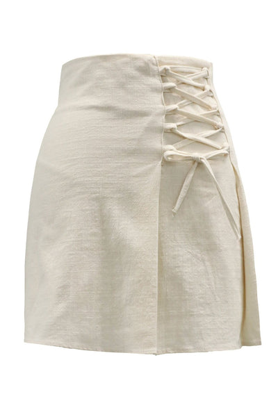 Maci Asymmetric Lace-Up Skirt