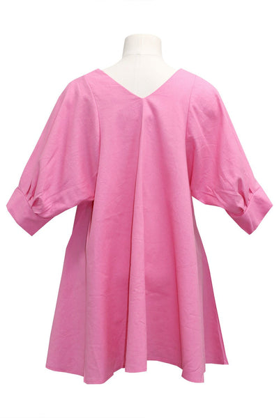 Isabella V-Neck Puff Sleeve Dress