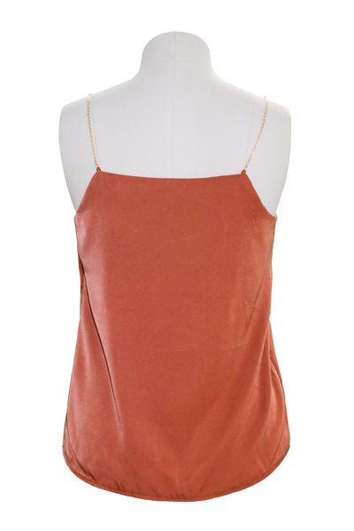 Dalary Satin Cami Top w/ Necklace Chain