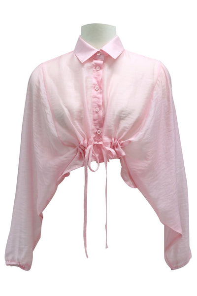 Abril See-Thru Crop Shirt