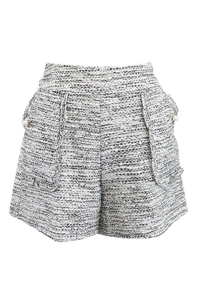 Kelly Frill Pocket Tweed Shorts