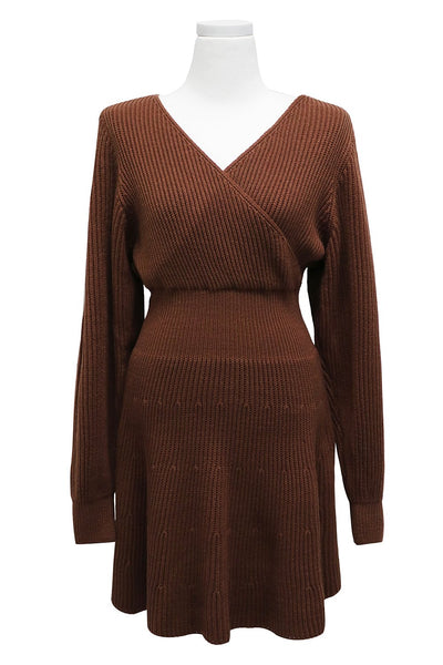 Taylor Ribbed Knit Surplice Dress