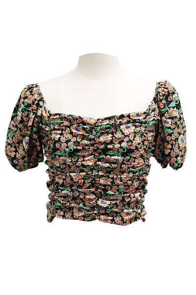 Caleb Floral Cinched Top