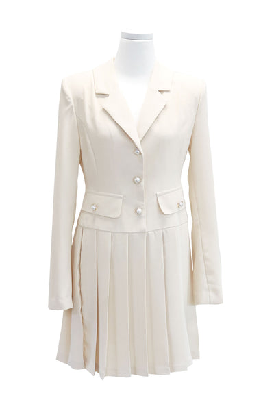 Mila Pleats Hem Blazer Dress