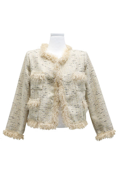 Gemma Tweed Fringe Jacket