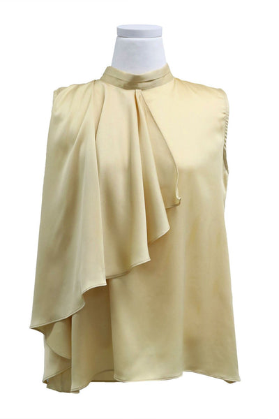 Naomi Asymmetric Jabot Collar Blouse