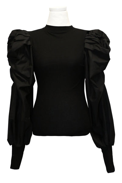 Ellen Puffed Ruched Sleeve Top