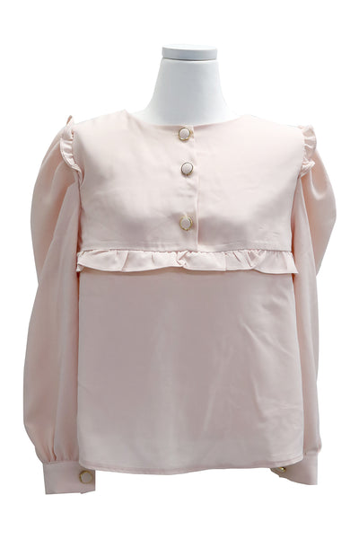 Scarlett Puff Sleeve Trim Blouse