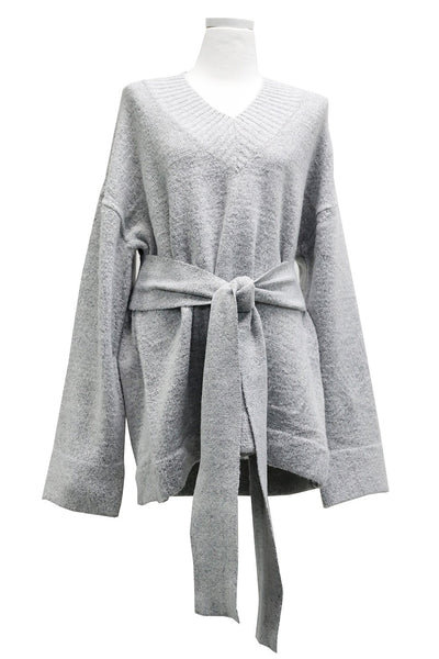 Finley Belted Long Knit Pullover