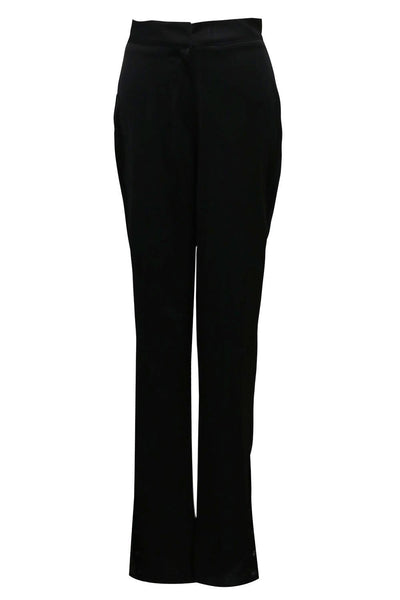 Vivienne Button-Ankle Satin Pants