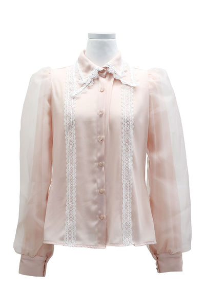 Taylor Contrast Lace Trim Blouse