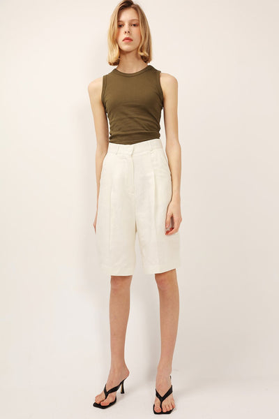 Veronica Pintuck Bermuda Shorts