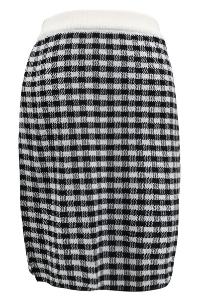 Valerie Checked Knitted Skirt