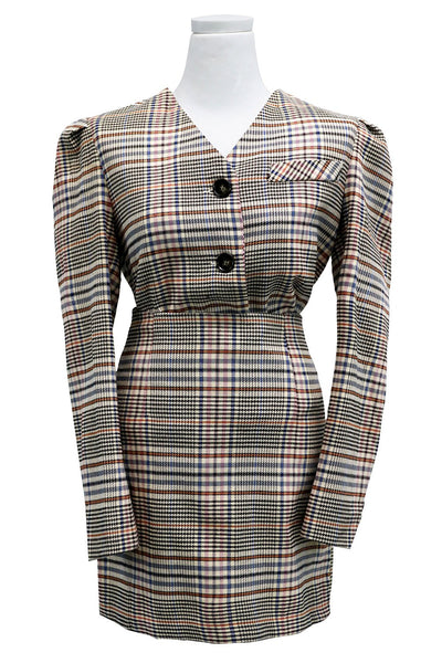 Evelyn Plaid 2-Piece Suit Set