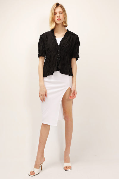 Journey Crinkled Plunge Blouse