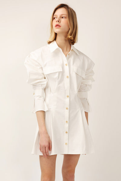 Amelia Pintuck Shirt Dress