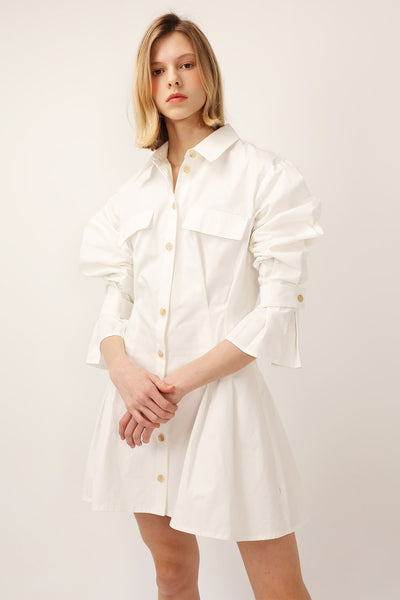 Amelia Pintuck Shirt Dress