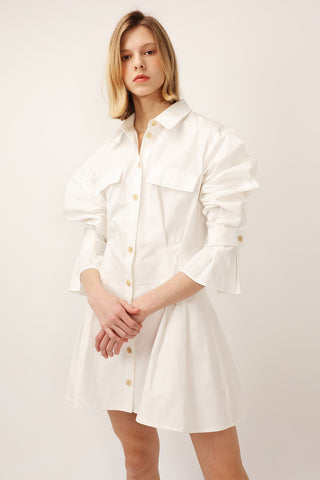 Amelia Pintuck Shirt Dress