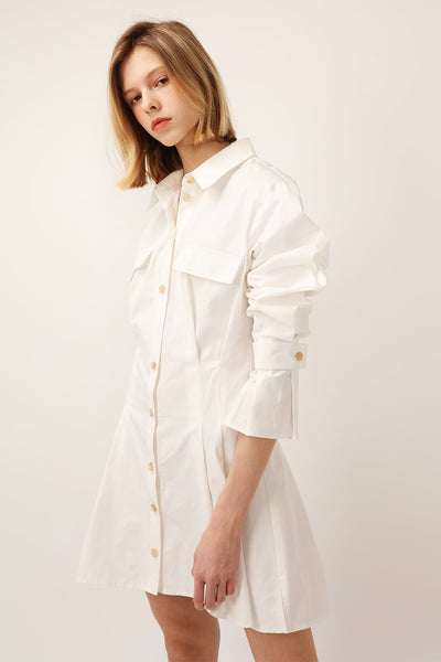 Amelia Pintuck Shirt Dress